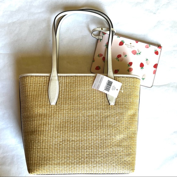 Kate Spade Picnic in the Park Small Tote Bag in Natural - Picture 2 of 16